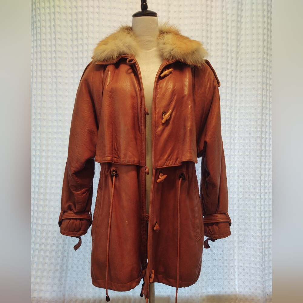 Damselle Ltd. Vintage Leather Coat